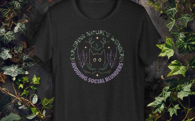 ‘Exploring Nature’s Wonders, Avoiding Social Blunders’ Unisex Cat T-Shirt