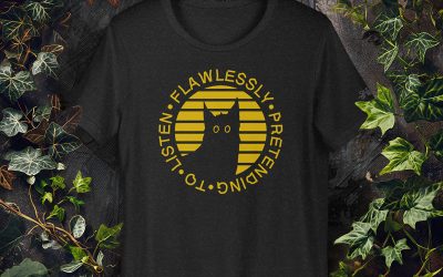 ‘Flawlessly Pretending to Listen’ Unisex Cat T-Shirt