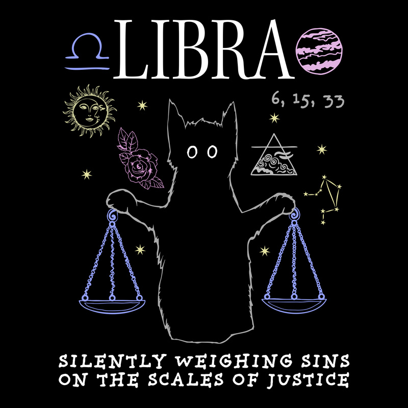 Libra zodiac sign t-shirt