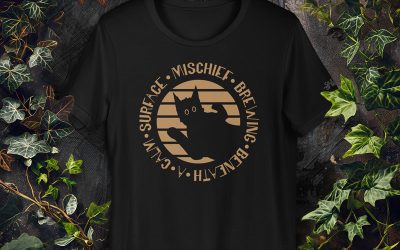 ‘Mischief Brewing Beneath a Calm Surface’ Unisex Cat T-Shirt