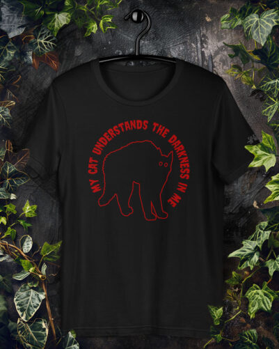 cat dark humor introvert t-shirt