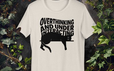 ‘Overthinking And Under-Interacting’ Unisex Cat T-Shirt