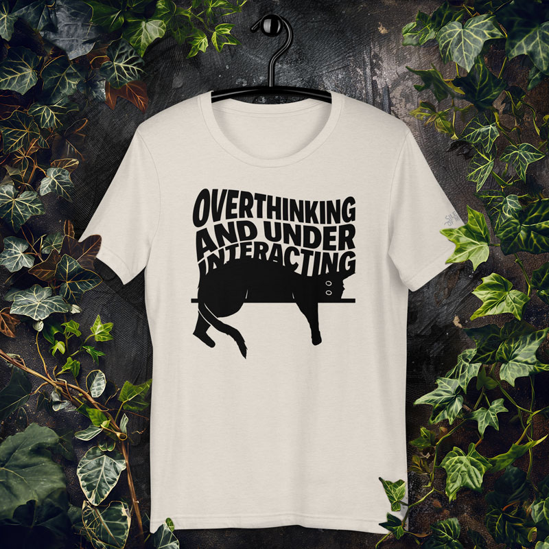 overthinking t-shirt for cat lovers