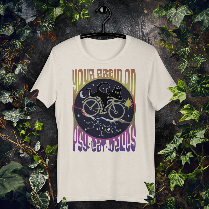 psychedelic cat t-shirt