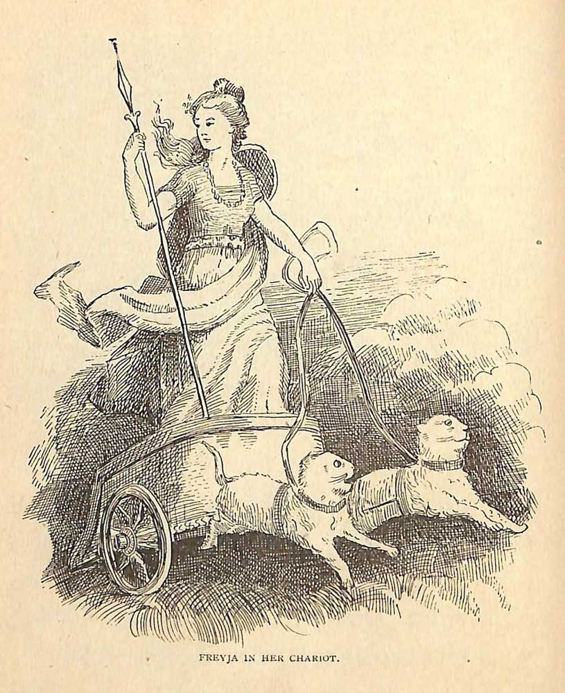 Freya and her cats - cats in mythology and folklore