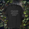Black t-shirt with white hand-drawn-style text that reads: “I’d rather take a math test than introduce myself” in uneven, sketchy letters.