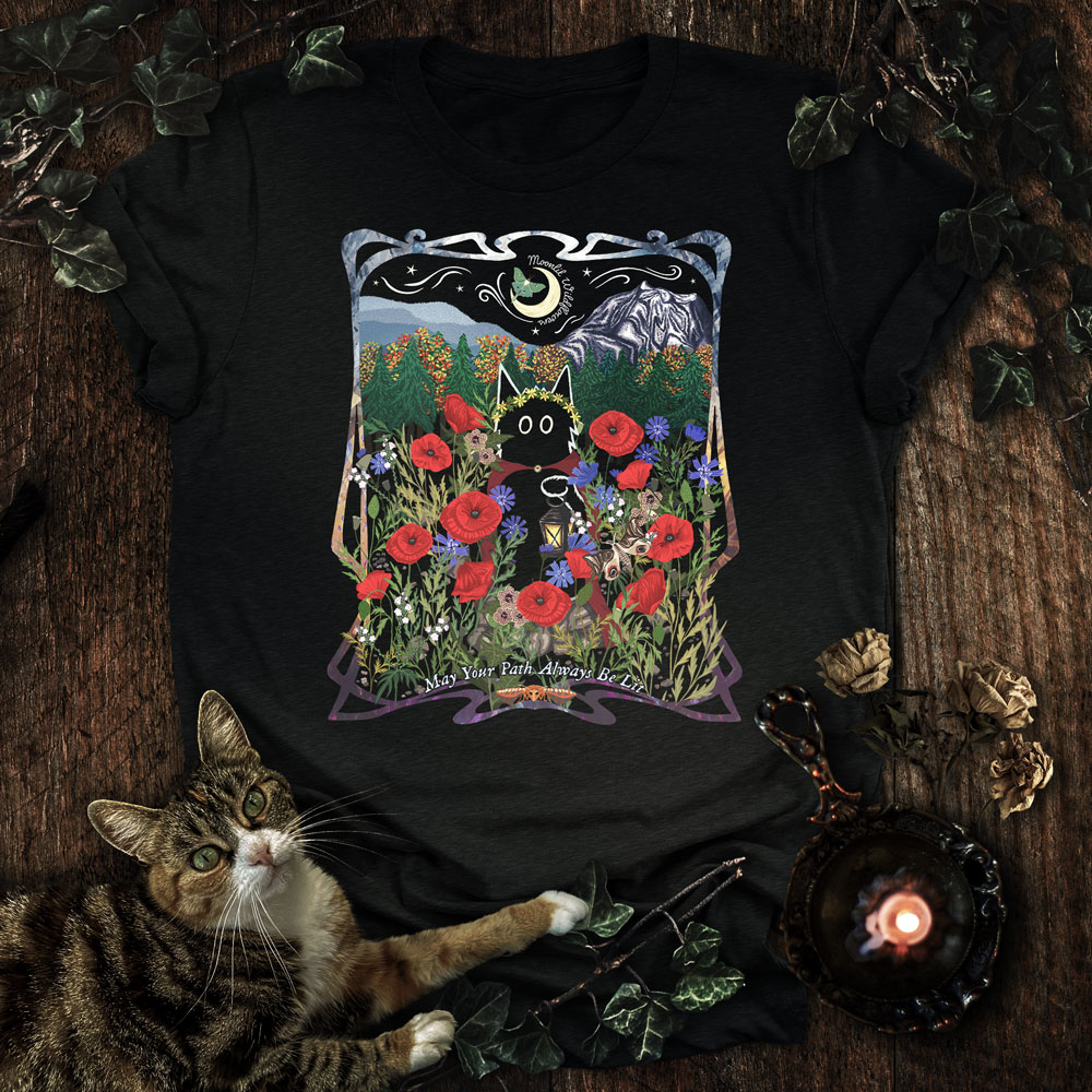 Moonlit Wildflowers meets Silent Cat of Mischief