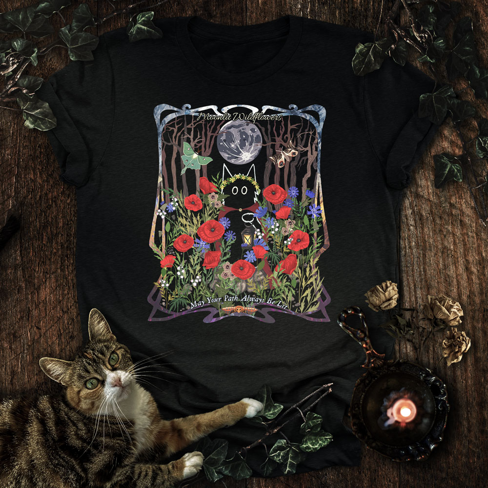 Moonlit Wildflowers x Silent Cat of Mischief Design B